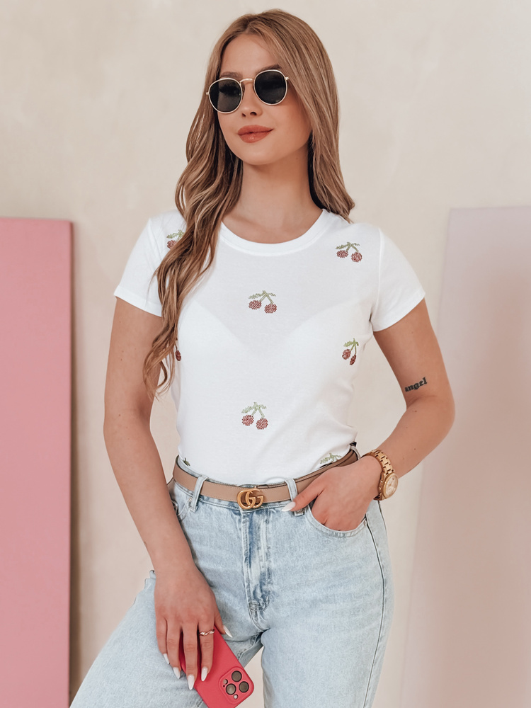 Dámské tričko CHERRYDUST Dstreet RY2853 Barva: Bílá, Velikost: L/XL