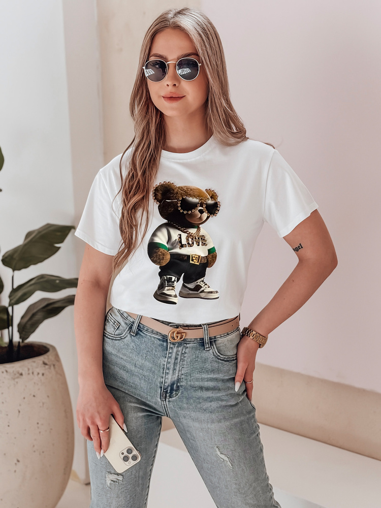 Dámské tričko MISZELKA Dstreet RY2862 Barva: Bílá, Velikost: S/M