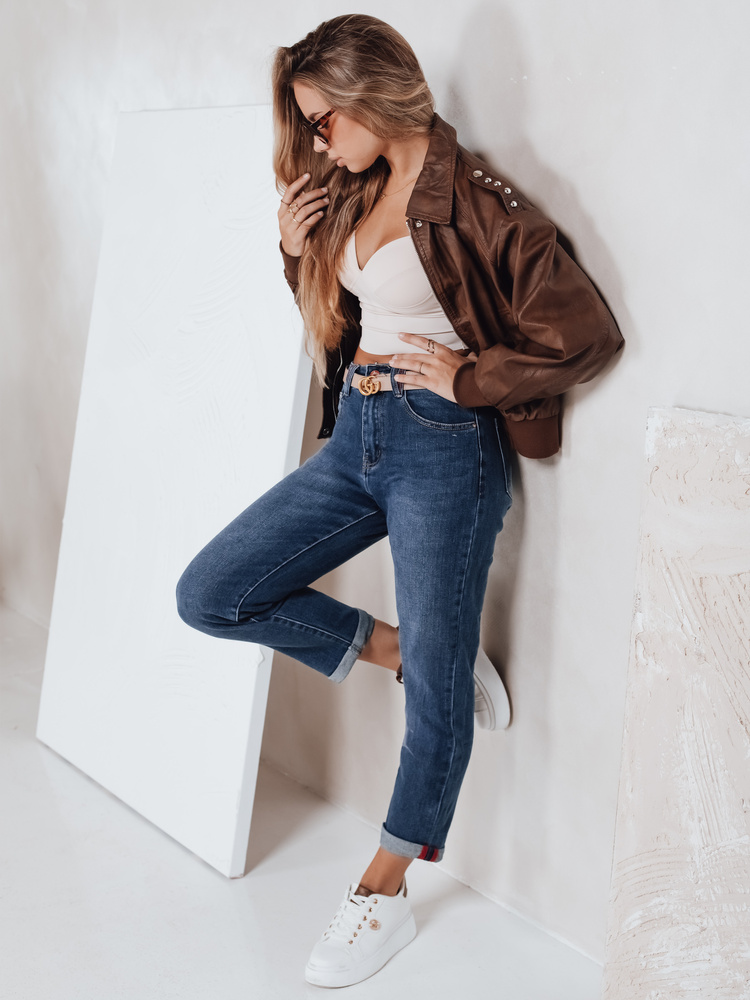 Dámské džíny mom fit Dstreet UY2773 Barva: Modrá - světle, Velikost: 40