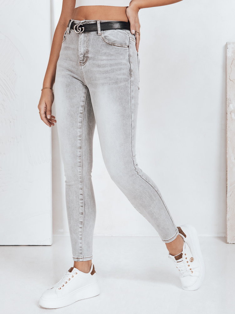 Dámské džíny Dstreet UY2802 Barva: Šedá - světle, Velikost: 26