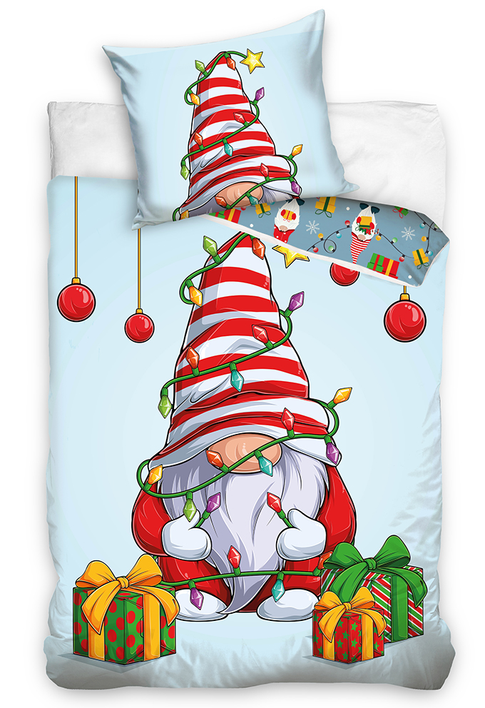 TipTrade Vánoční povlečení bavlna Skřítek a dárečky Varianta: Vánoční povlečení bavlna Skřítek a dárečky 140x200, 70x90 cm