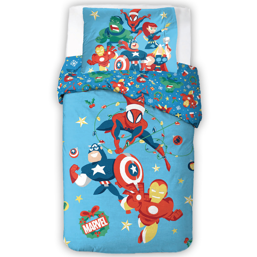Carbotex Dětské povlečení Avengers Vánoční Jízda