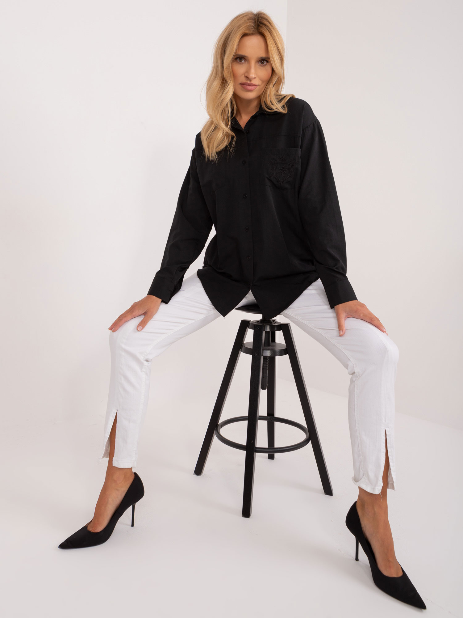 Košile BA-KS-0310.32 LYKOSS Barva: Černá, Velikost: S