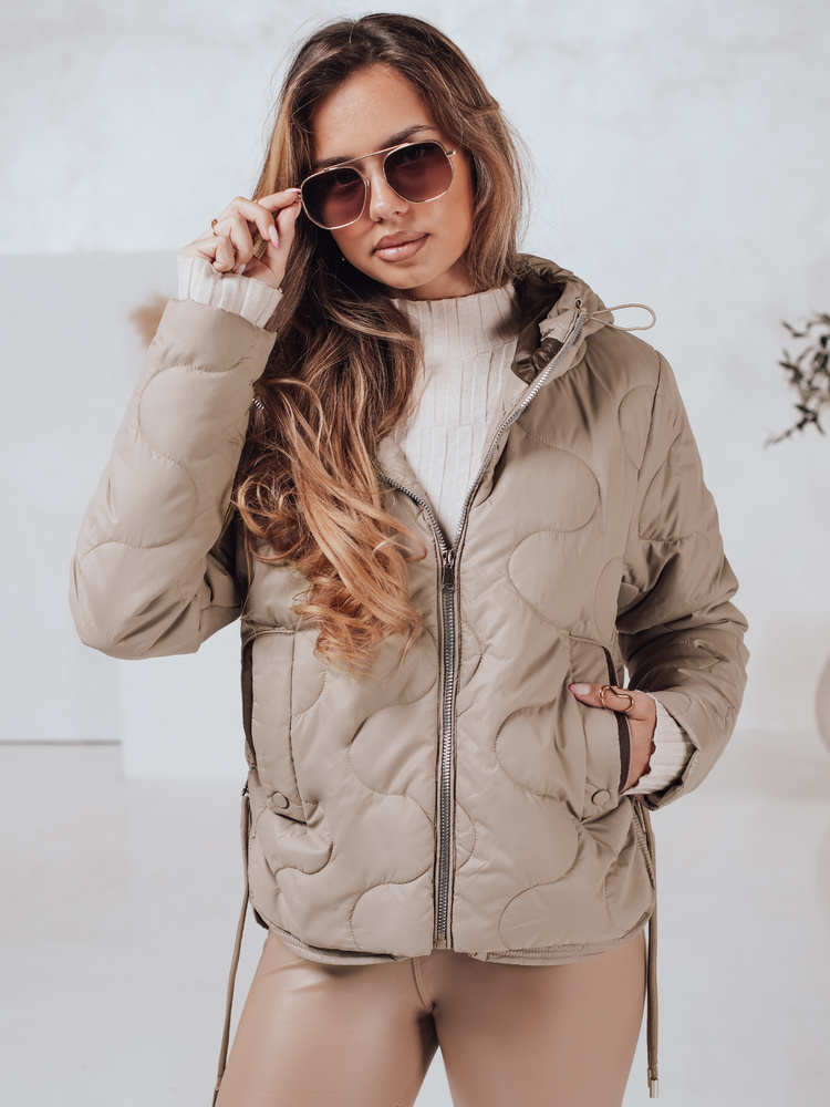 Béžová dámská bunda Dstreet TY4238 XXL