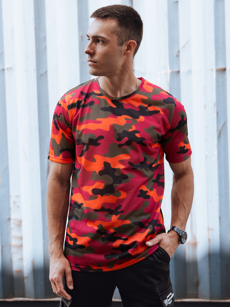 Pánské oranžové camo tričko Dstreet RX5592 M