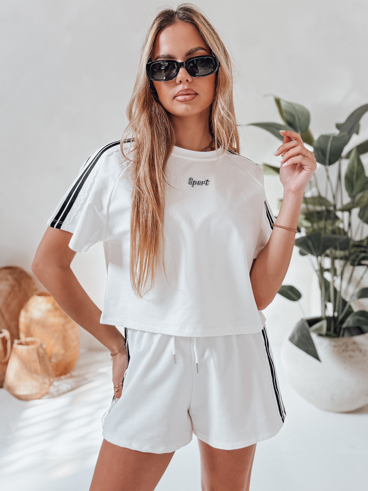 Dámský komlet LOVE SPORT Dstreet AY1135 Barva: Bílá, Velikost: L/XL