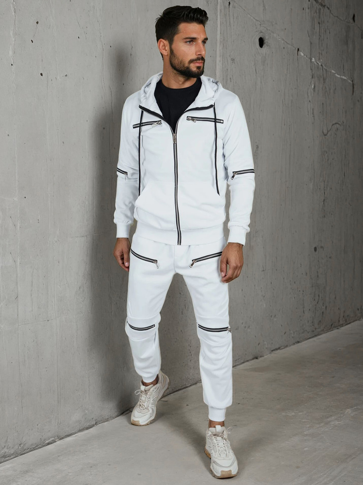 Pánská tepláková souprava Dstreet AX0812 Barva: Bílá, Velikost: 3XL