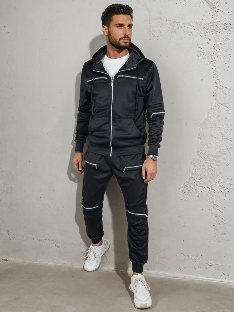 Pánská tepláková souprava Dstreet AX0812 Barva: Černá, Velikost: 3XL