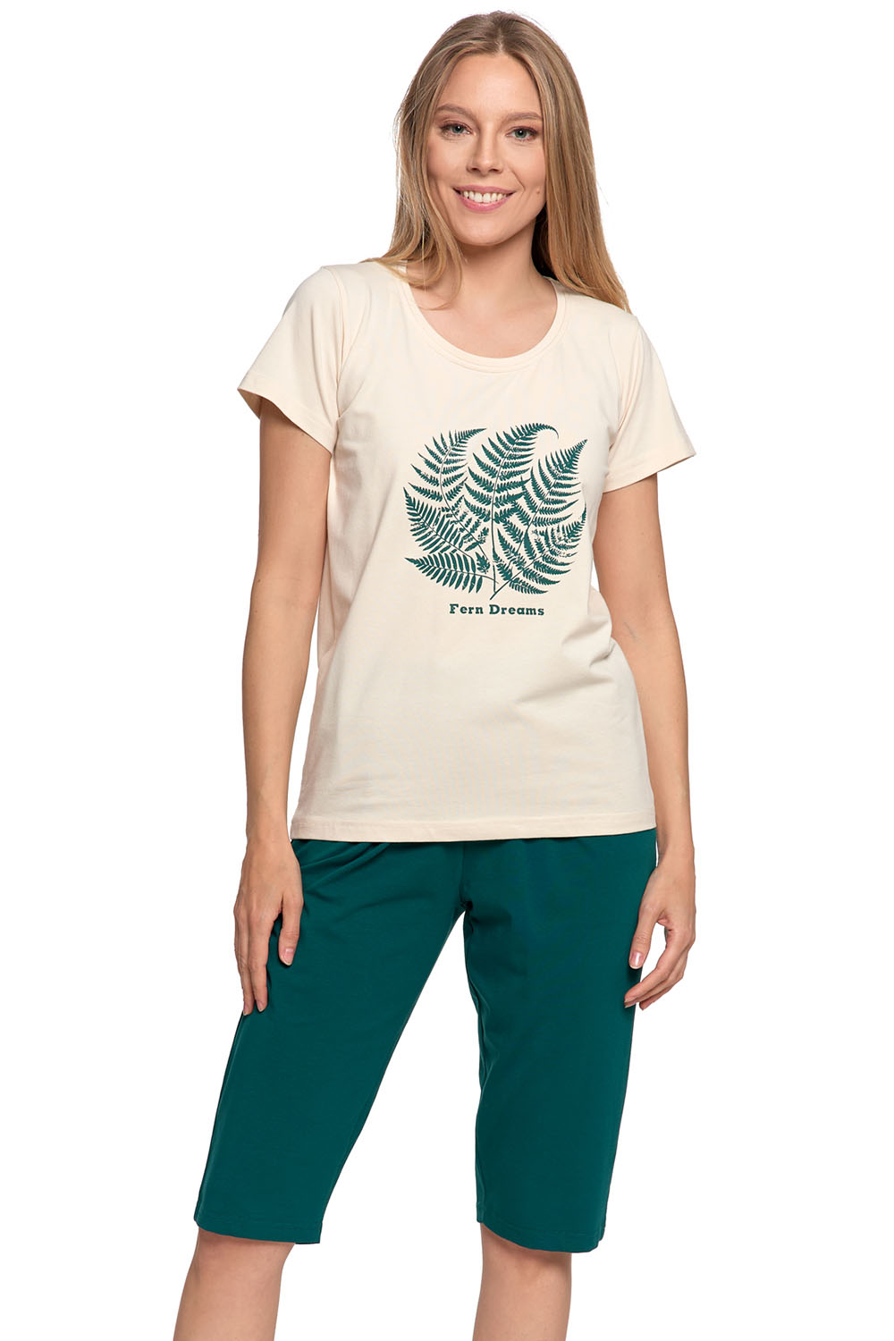 Dámské pyžamo Moraj PDD4300-018 Barva: Smetanová, Velikost: 2XL