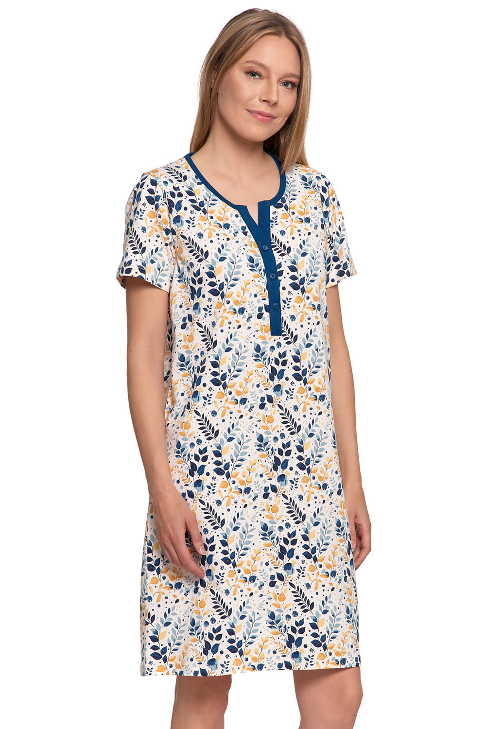 Dámská noční košile Moraj PDK2800-002 Barva: Modrá, Velikost: 4XL