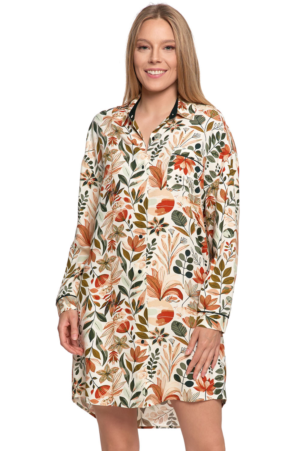 Dámská noční košile Moraj PDK4800-003 Barva: Oranžová, Velikost: L