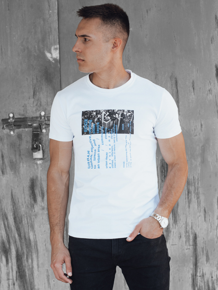 Pánské tričko Dstreet RX5544 Barva: Bílá, Velikost: XL