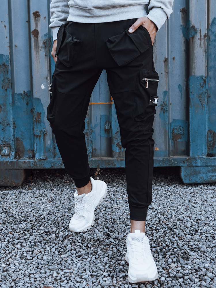 Pánské černé cargo kalhoty Dstreet UX4300 S
