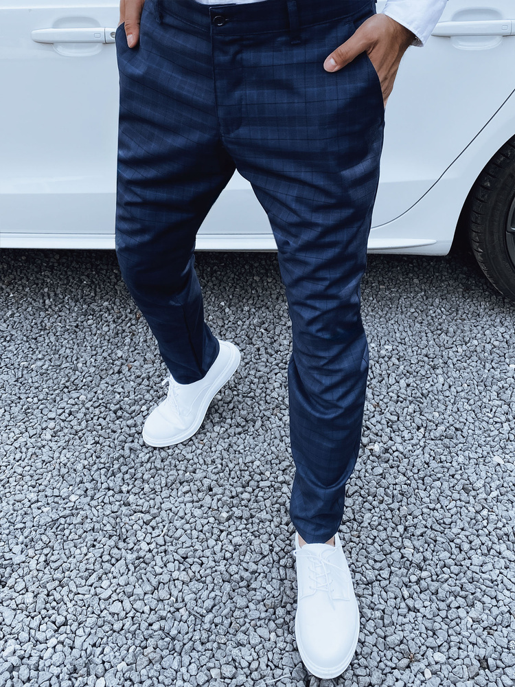 Pánské kalhoty chinos tmavě modré Dstreet UX4402 s33