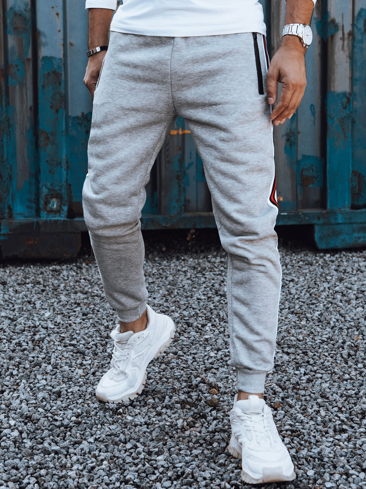 Pánské teplákové kalhoty šedé Dstreet UX4426 XL