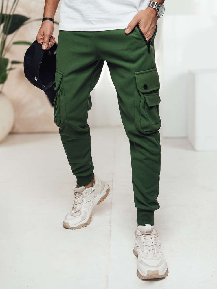 Pánské kalhoty Dstreet UX4468 Barva: Zelená, Velikost: XXL