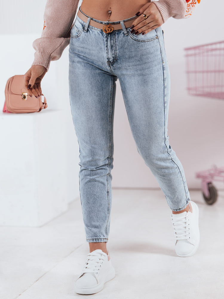 Dámské džíny skinny MODERTIA Dstreet UY2345 Barva: Modrá - světle, Velikost: M