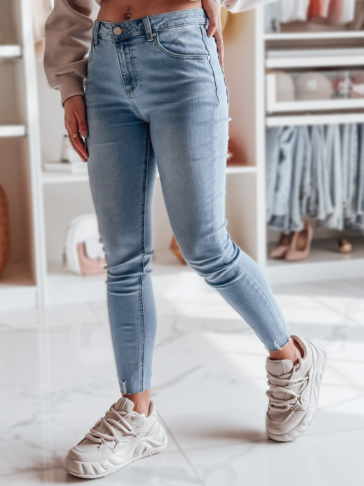 Dámské džíny skinny SKINNIZA Dstreet UY2357 Barva: Modrá - světle, Velikost: XS