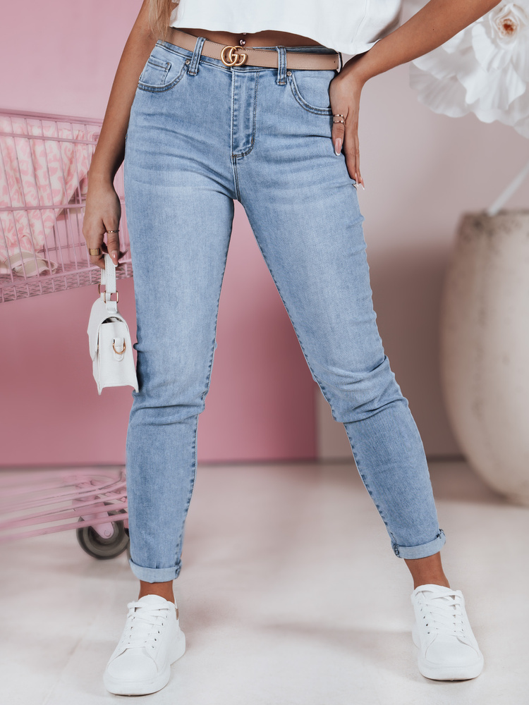 Dámské džíny slim fit MYJINN Dstreet UY2380 Barva: Modrá - světle, Velikost: S