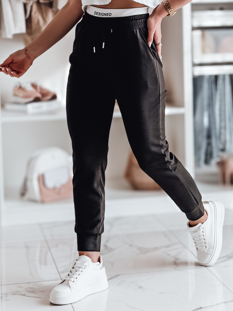 Dámské tepláky slim fit SPORTIVO Dstreet UY2398 Barva: Černá, Velikost: XXL