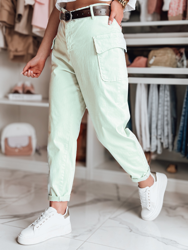 Dámské kalhoty baggy GOTRENDI Dstreet UY2522 Barva: Zelená - světle, Velikost: M