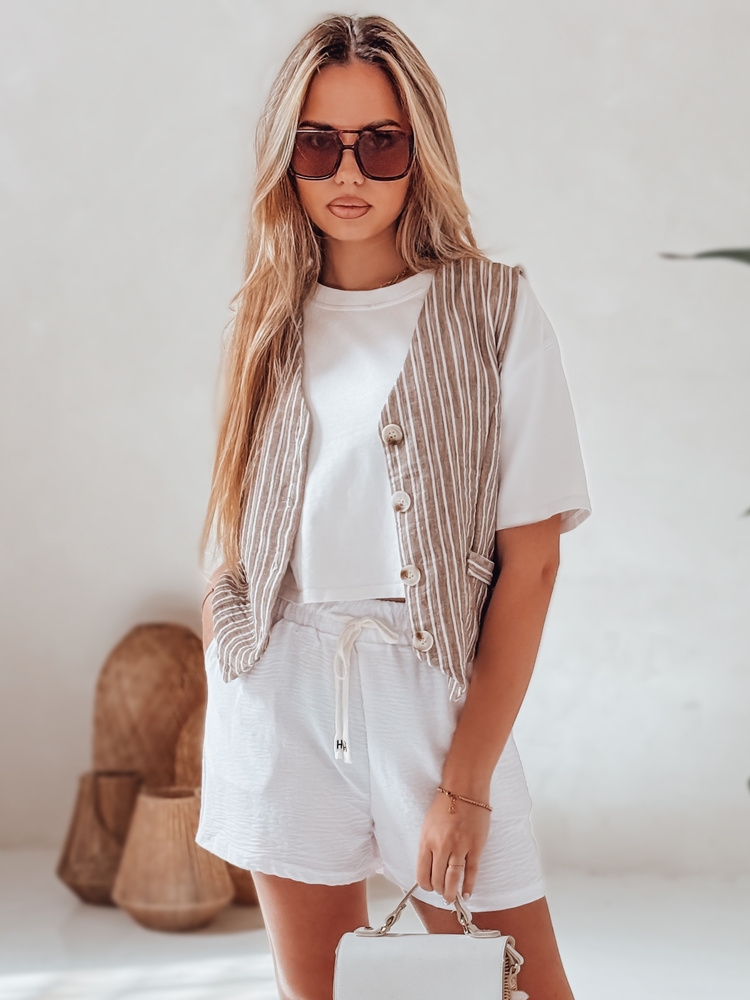 Dámské šortky HOT VIBE Dstreet SY0439 Barva: Bílá, Velikost: XXL