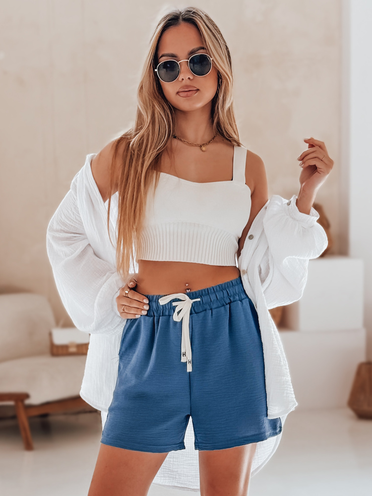 Dámské šortky HOT VIBE Dstreet SY0439 Barva: Modrá - světle, Velikost: M