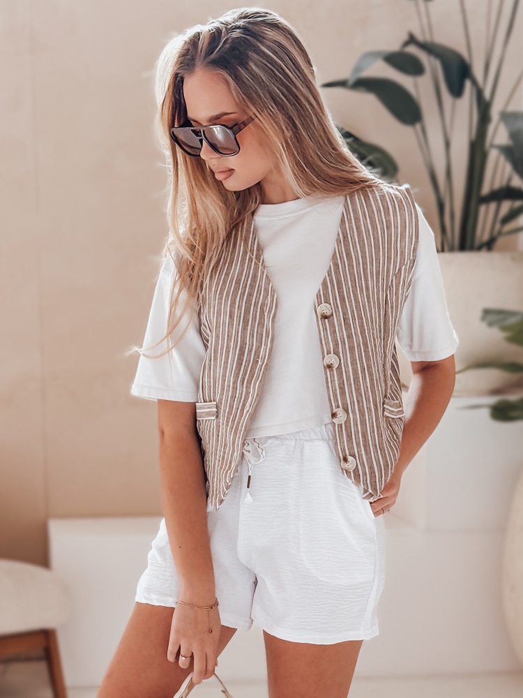 Dámské šortky NOT TOMORROW Dstreet SY0445 Barva: Bílá, Velikost: L