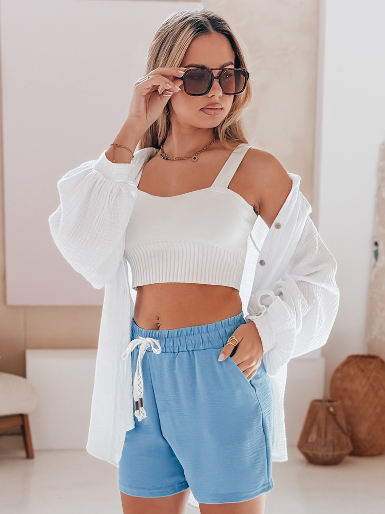 Dámské šortky NOT TOMORROW Dstreet SY0445 Barva: Modrá - světle, Velikost: L