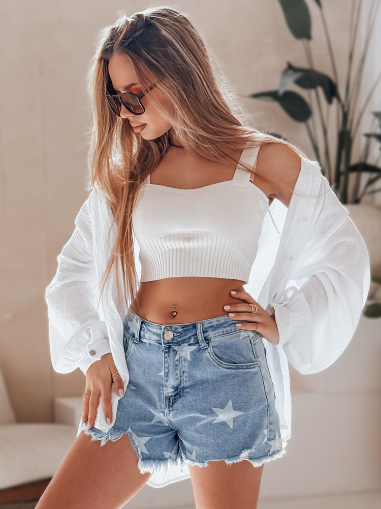 Dámské džínové šortky MOONSTAR Dstreet SY0471 Barva: Modrá - světle, Velikost: XL