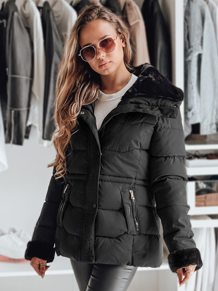 Dámská zimní bunda WINTERGIRL Dstreet TY4933 Barva: Černá, Velikost: XL