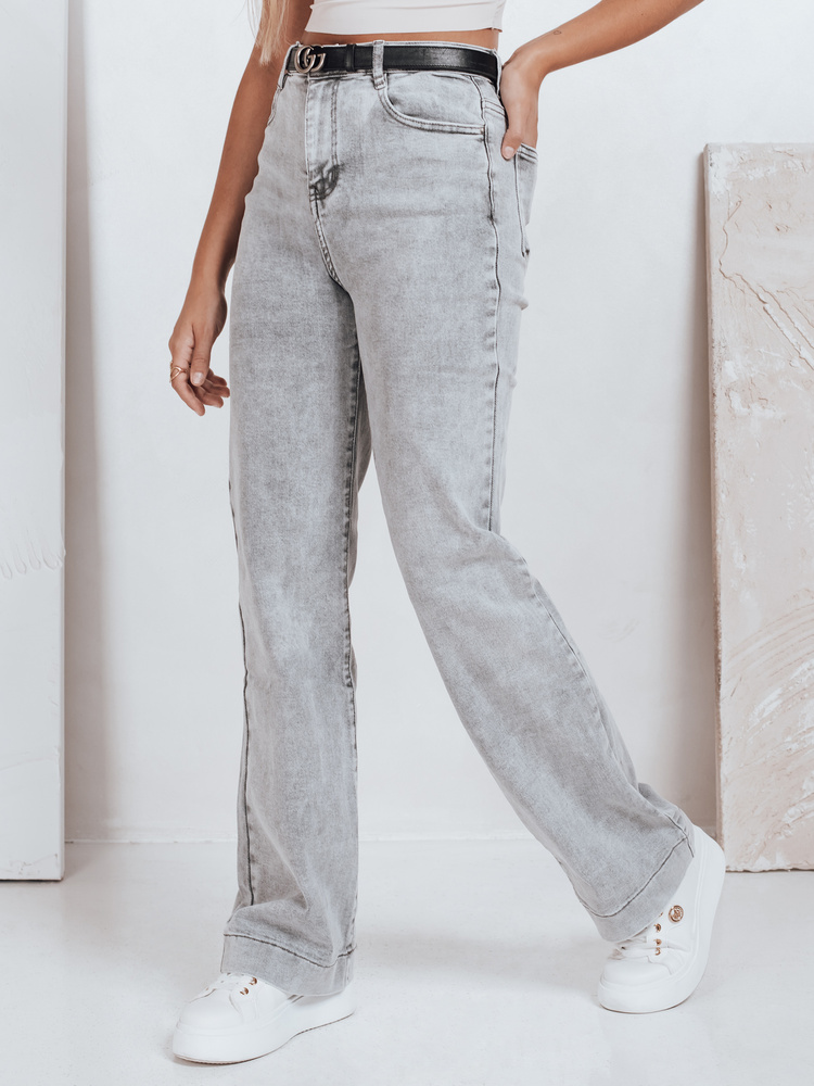 Dámské džíny wide leg Dstreet UY2765 Barva: Šedá - tmavě, Velikost: 42