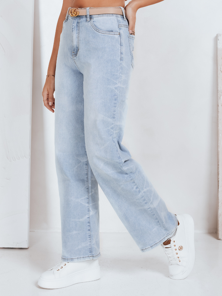 Dámské široké džíny Dstreet UY2820 Barva: Modrá - světle, Velikost: M