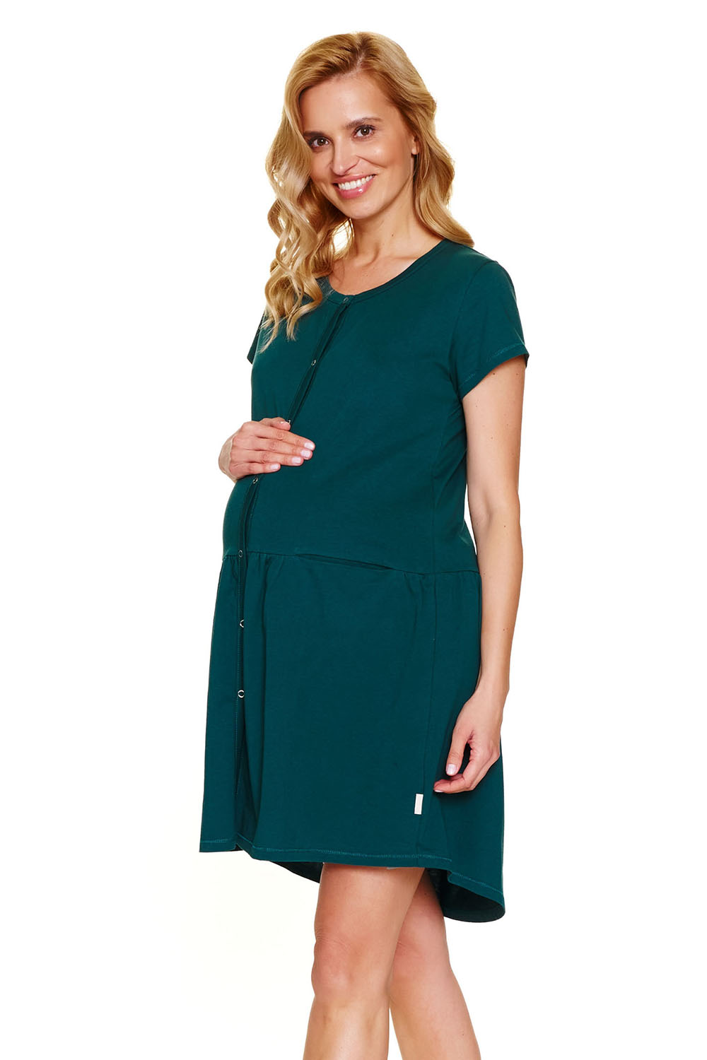 Noční košile na rozepínání Doctor Nap TCB.9445 Barva: Zelená, Velikost: XL