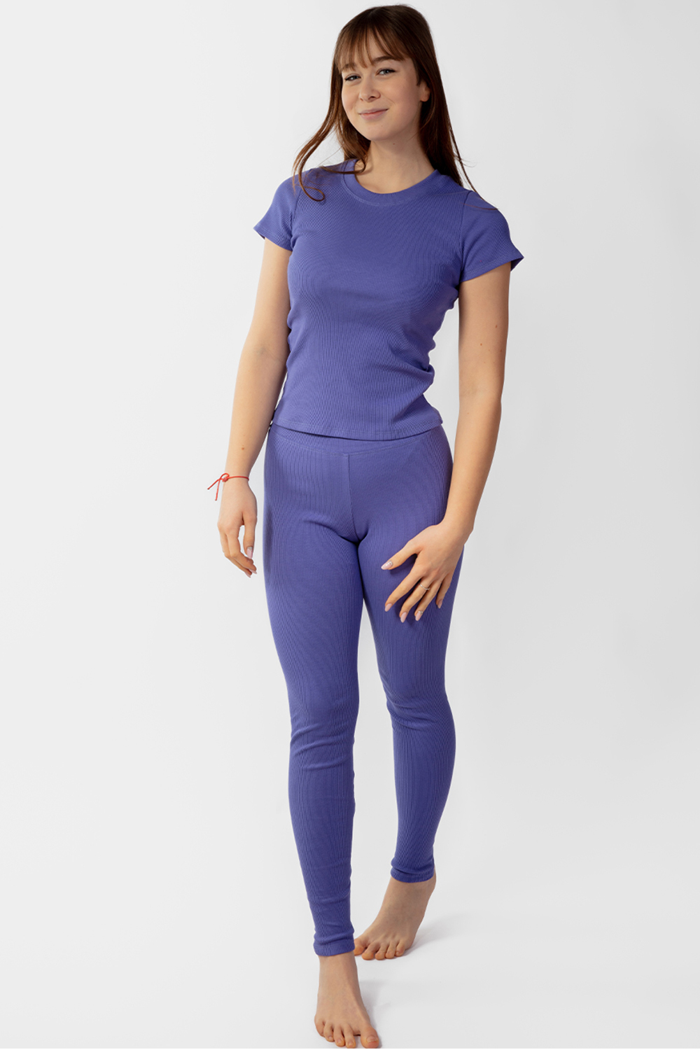 Souprava tričko a legíny Dkaren Halima-Kpl Barva: Fialová, Velikost: M