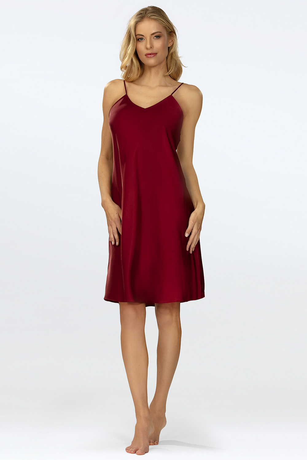 Noční košilka Dkaren Amina-Ha Barva: Bordó, Velikost: S