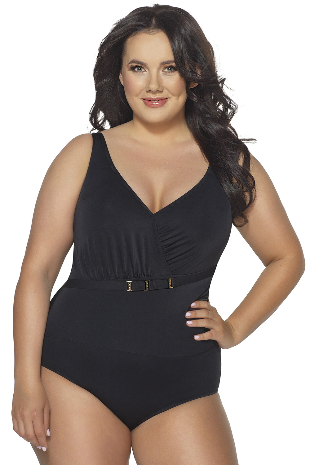 Jednodílné plavky Ava SKJ-48 Barva: Černá, Velikost: 70F