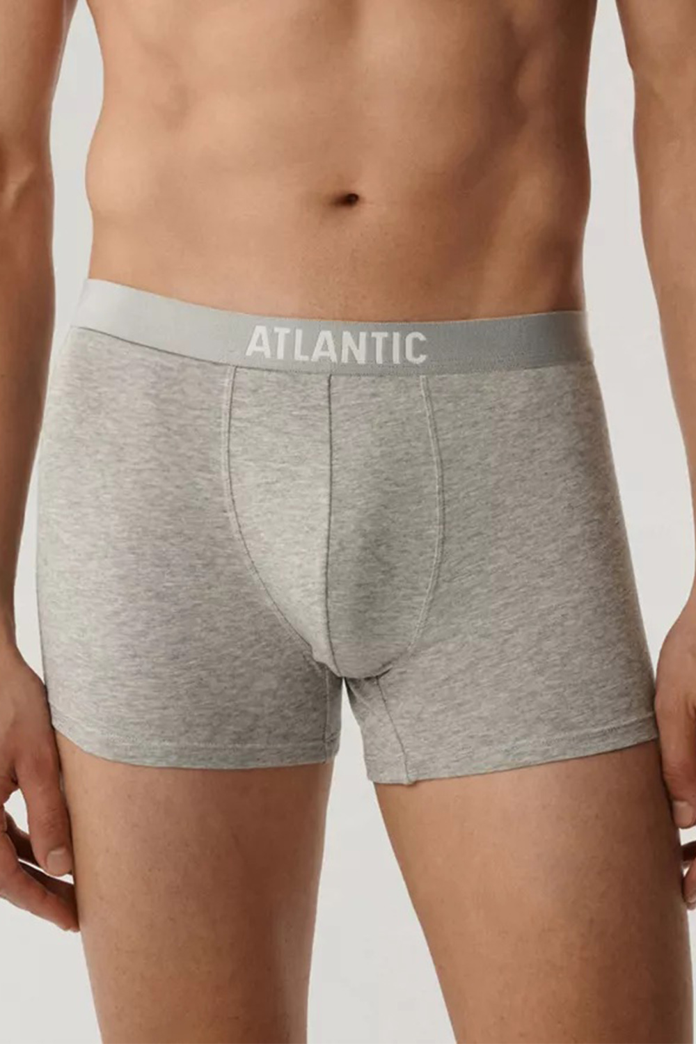 Boxerky Atlantic 5BMH-011 A'5 S-2XL černošedá melanž S