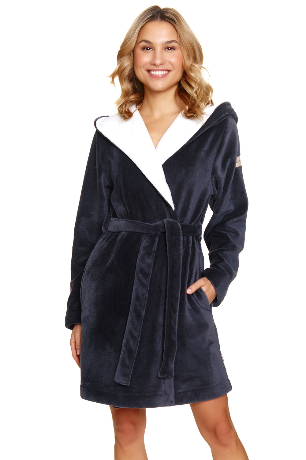 Dámský župan Doctor Nap SWW.7181s kapucí Barva: Šedá, Velikost: 2XL