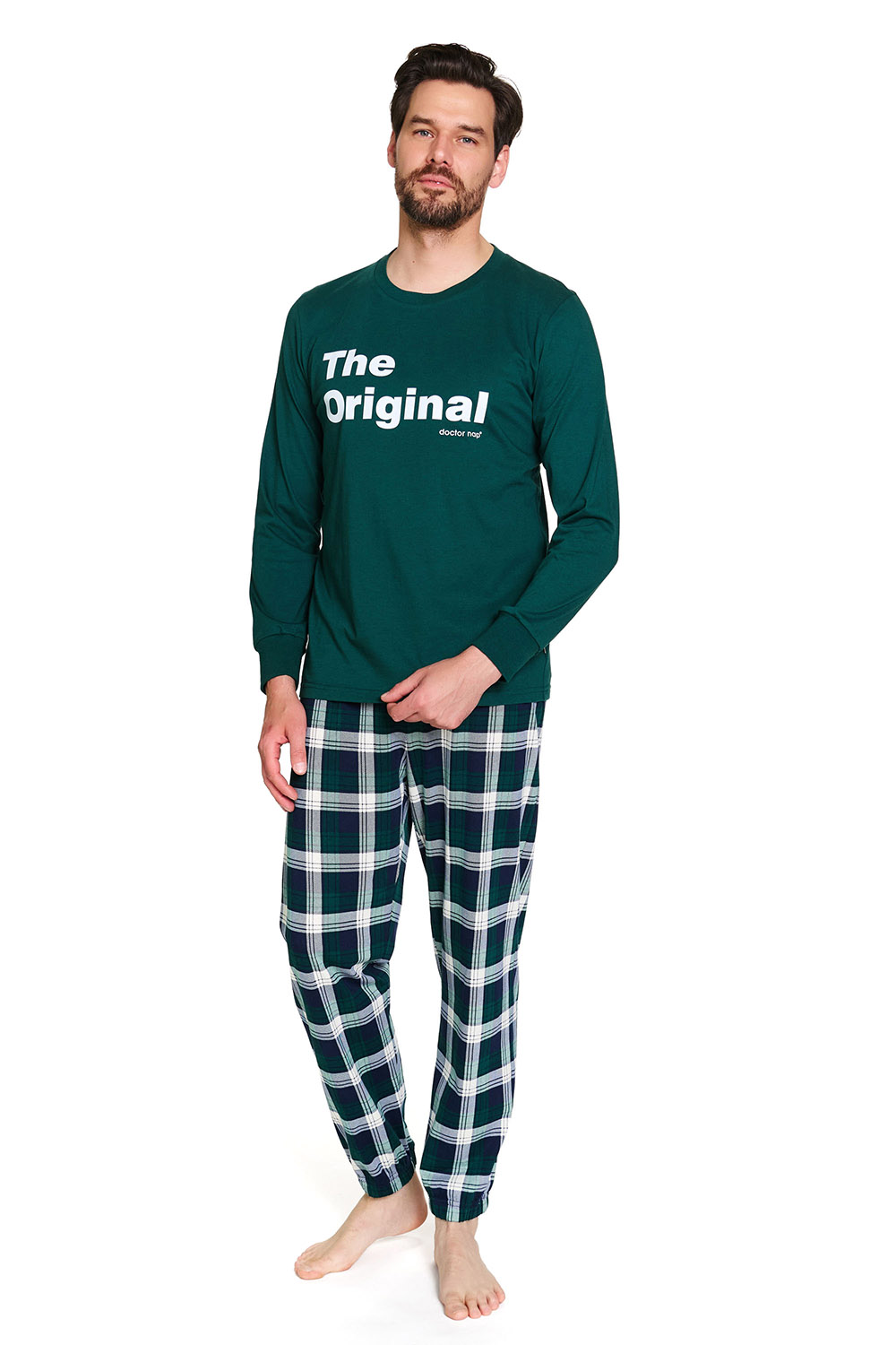 Pánské pyžama Doctor Nap PMB.7341 Barva: Zelená, Velikost: 3XL