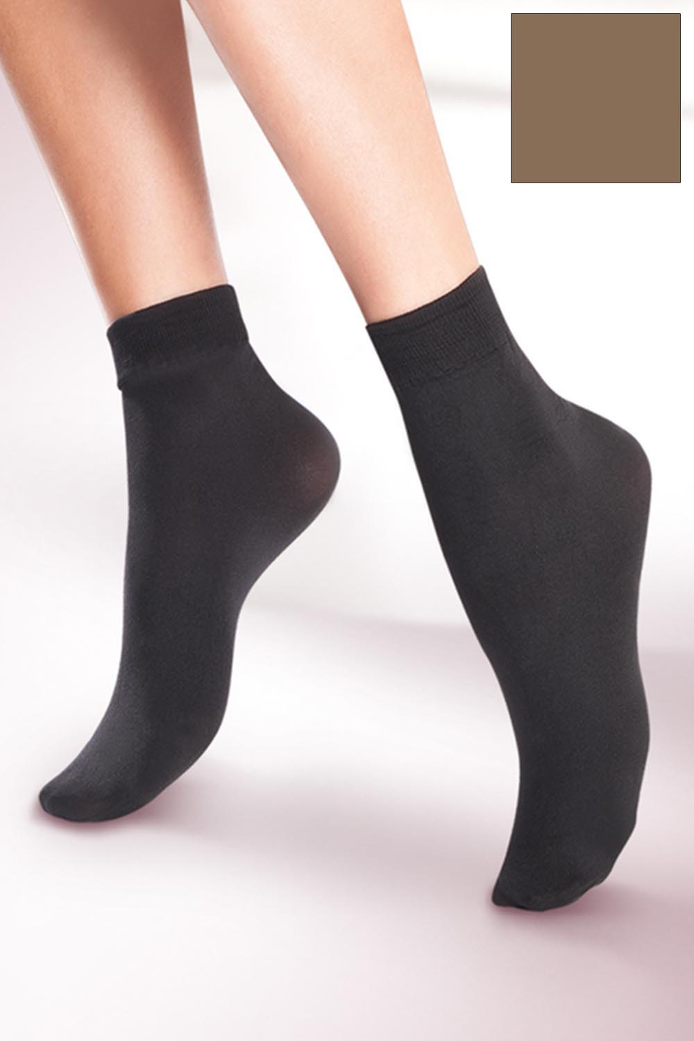 Silonkové ponožky Gabriella Microfibre Code 601 Barva: Hnědá, Velikost: UNI