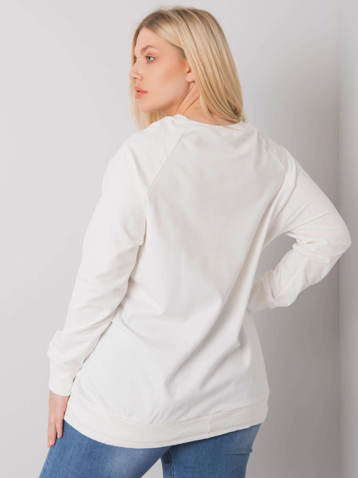 RELEVANCE Mikina Plus Size -RV-BL-7162.12P Barva: Tělová, Velikost: UNI