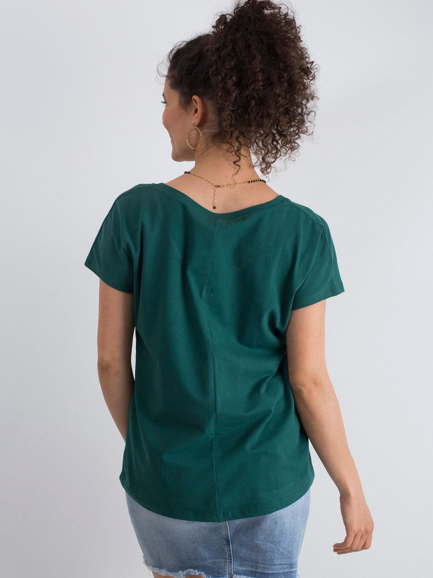 Tričko RV-TS-4832.35P BASIC FEEL GOOD Barva: Zelená - tmavě, Velikost: XL