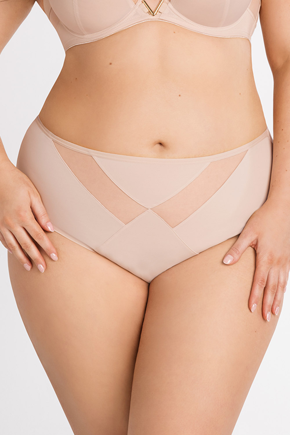 Kalhotky Gorsenia K566 Vicky Barva: Béžová, Velikost: 4XL