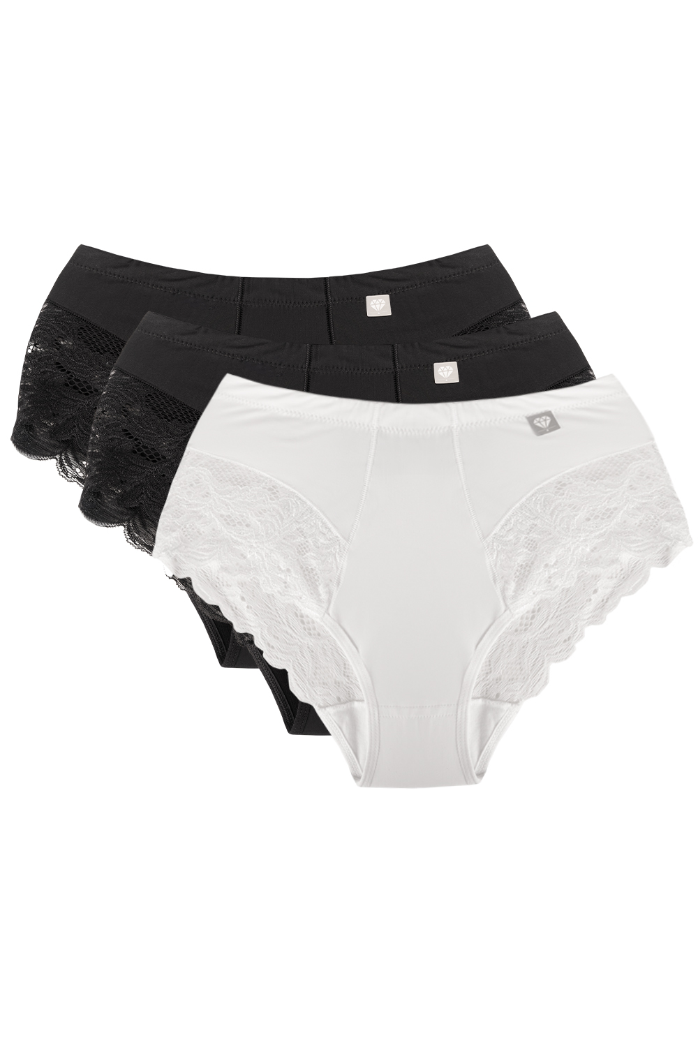 Wol-Bar Diamond 3506 3-pack barva:černá-černá-bílá M