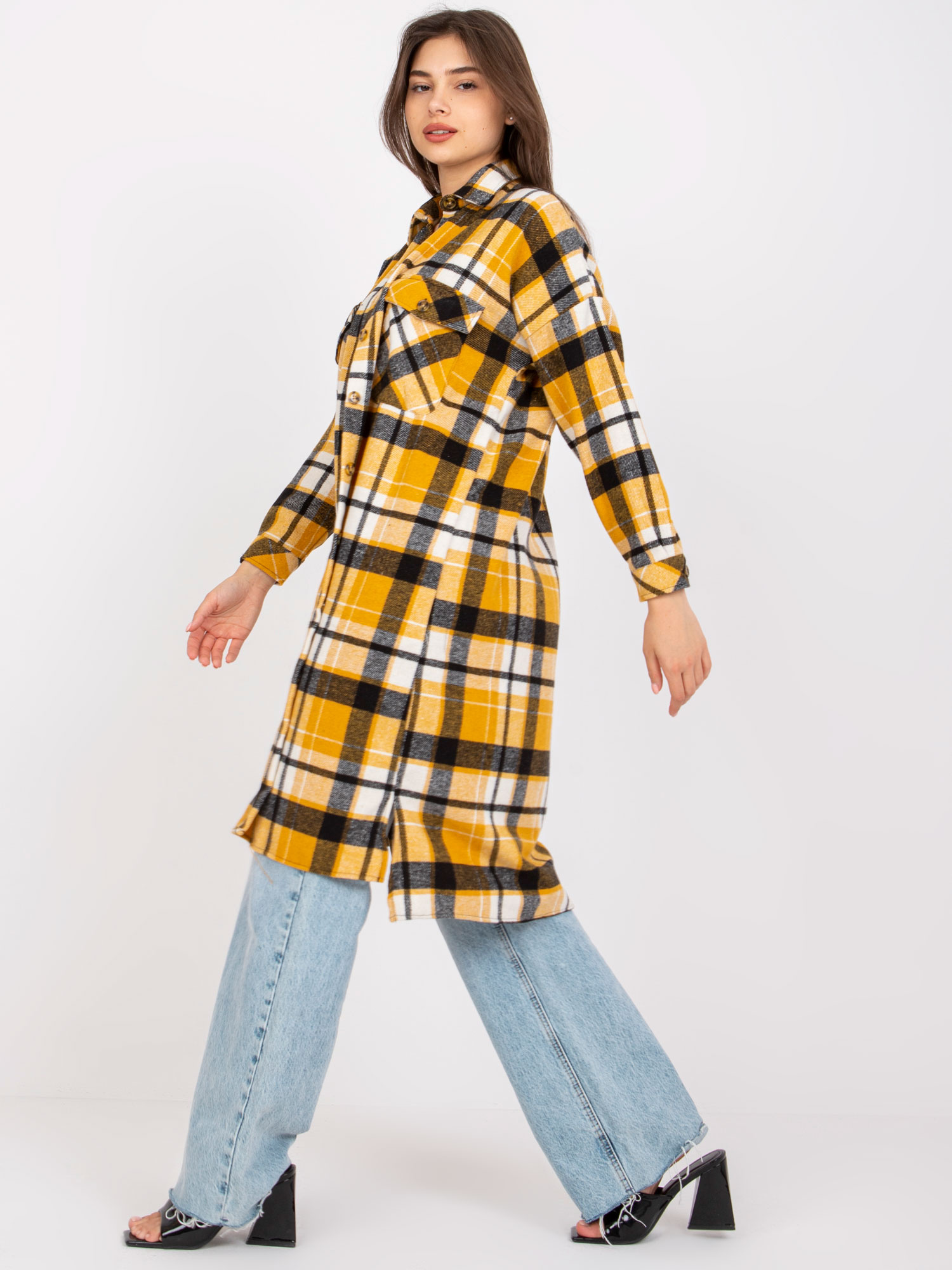 Dámská košile EM-KS-002/07.57 ex moda Barva: Černá, Velikost: UNI