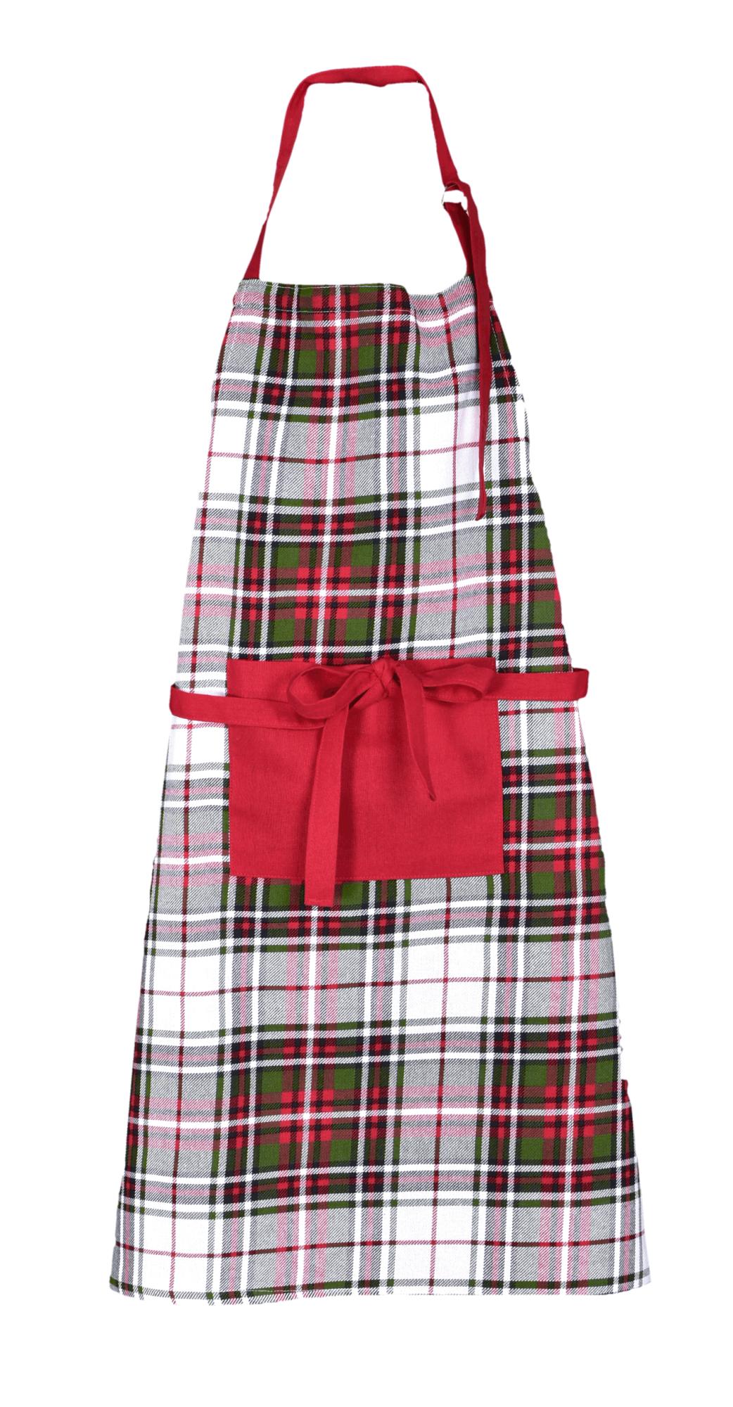 Forbyt Kuchyňská vánoční zástěra Kostka zelená 20400 Varianta: Kuchyňská vánoční zástěra Kostka zelená 20400 70x90 cm