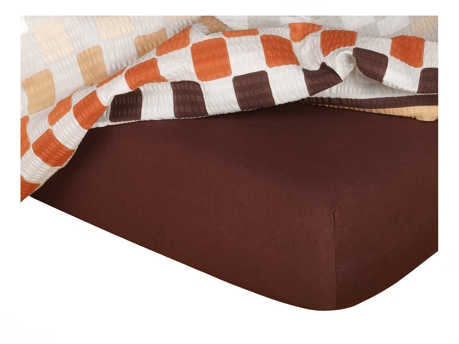 Dadka Jersey prostěradlo tmavě hnědá C Varianta: Jersey prostěradlo tmavě hnědá 90x200x20 cm