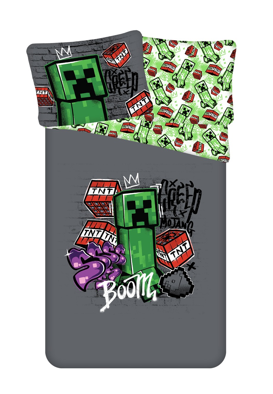 Jerry Fabrics Povlečení bavlna Minecraft Metro Art 140x200, 70x90 cm