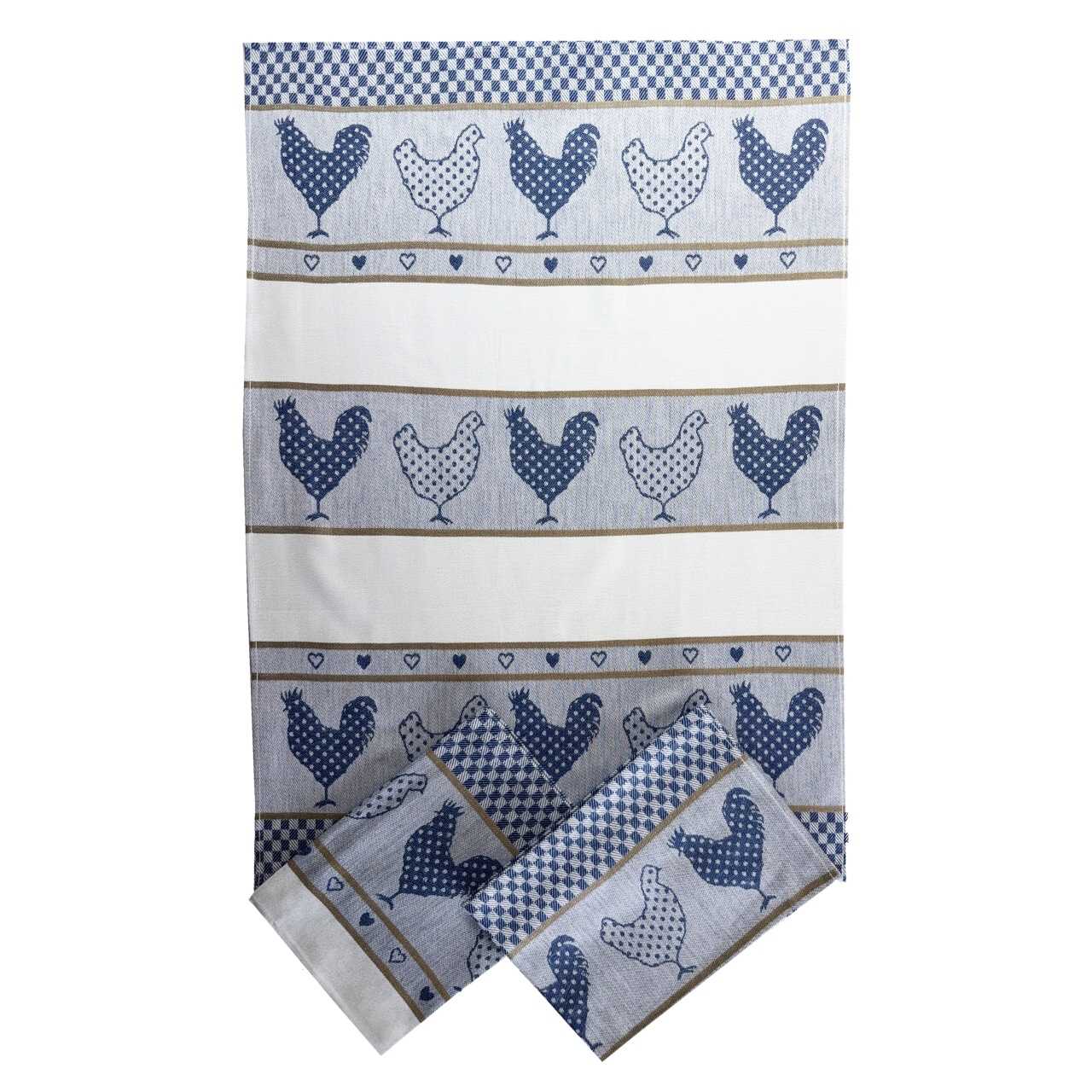 Svitap Utěrka Extra savá Slepičky modré 3 ks Varianta: Utěrka Extra savá 50x70 cm Slepičky modré 3 ks